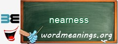 WordMeaning blackboard for nearness